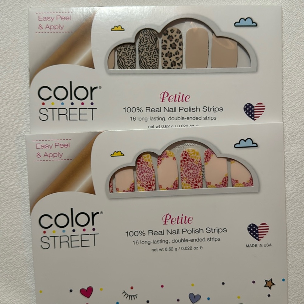 2 sets of Color Street Petite manicure sets for youth or small nails